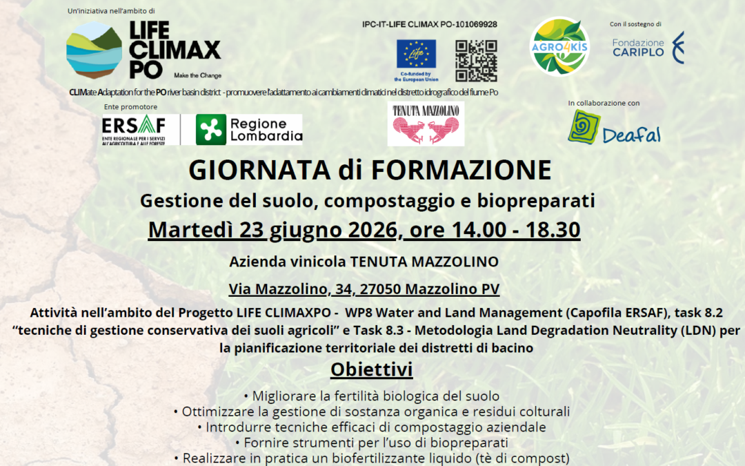 Giornata di formazione “Gestione del suolo, compostaggio e biopreparati” – 23 giugno 2026